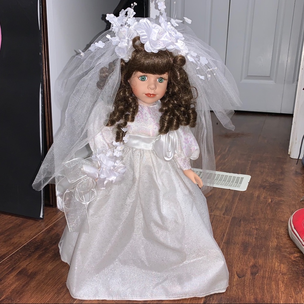 Wedding day porcelain doll